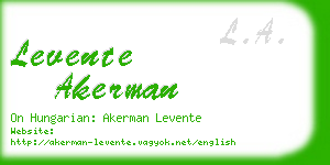 levente akerman business card